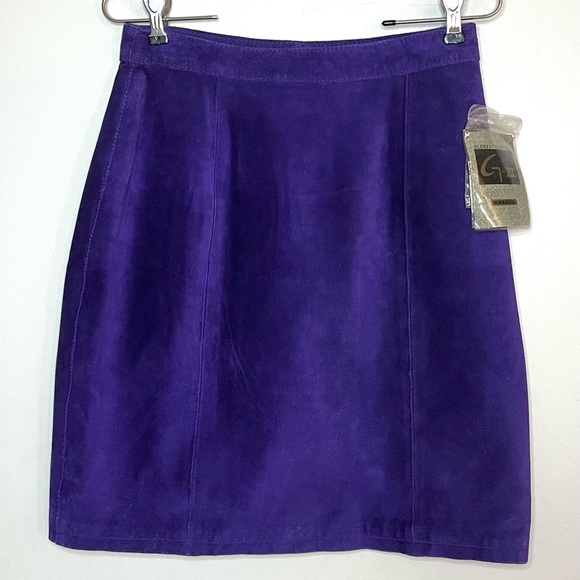 Global Identity NEW Vintage 100% Leather High Waisted Straight Skirt Sz 11 / 12 - Picture 1 of 9